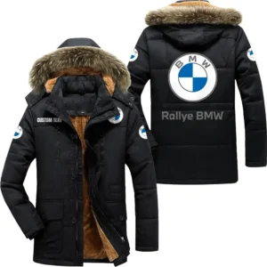 Luxury Auto Parka hoodie, Coat with Hood Exclusive Logo For Car Motorcycles Lovers CAR7002082052 - Black