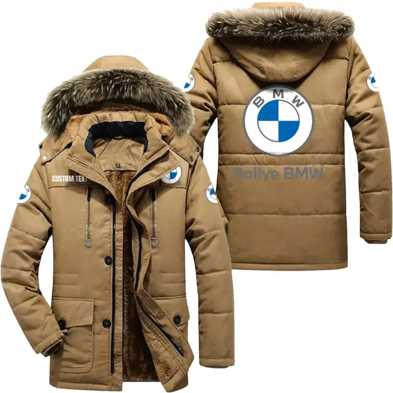 Luxury Auto Parka hoodie, Coat with Hood Exclusive Logo For Car Motorcycles Lovers CAR7002082052 - Khaki