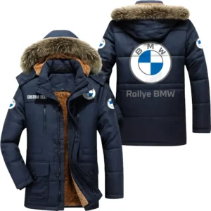 Luxury Auto Parka hoodie, Coat with Hood Exclusive Logo For Car Motorcycles Lovers CAR7002082052 - Navy