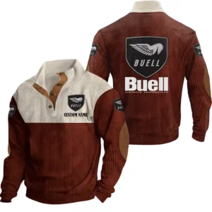 Motorcycles Men's Stand Up Collar Base Shirt, Collar Hoodie Exclusive Logo For Car Motorcycles Fans CAR20012038 - Red