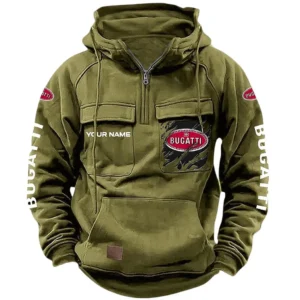 High-Speed Car Hoodie Tactical Quarter Zip, Hoodie Exclusive Logo For High-Speed Car Lovers CAR164022425152 - Army Green