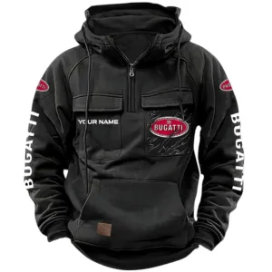High-Speed Car Hoodie Tactical Quarter Zip, Hoodie Exclusive Logo For High-Speed Car Lovers CAR164022425152 - Black