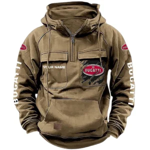 High-Speed Car Hoodie Tactical Quarter Zip, Hoodie Exclusive Logo For High-Speed Car Lovers CAR164022425152 - Khaki