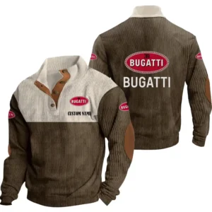 High-Speed Car Men's Stand Up Collar Base Shirt, Collar Hoodie Exclusive Logo For Car Motorcycles Fans CAR20012039 - Brown
