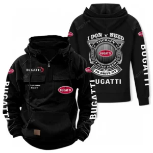 High-Speed Car Hoodie Tactical Quarter Zip, Hoodie Exclusive Logo For Car Owners CAR106021525047 - Black