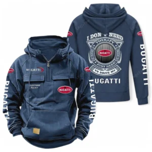 High-Speed Car Hoodie Tactical Quarter Zip, Hoodie Exclusive Logo For Car Owners CAR106021525047 - Dark Blue