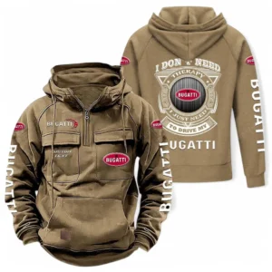 High-Speed Car Hoodie Tactical Quarter Zip, Hoodie Exclusive Logo For Car Owners CAR106021525047 - Khaki