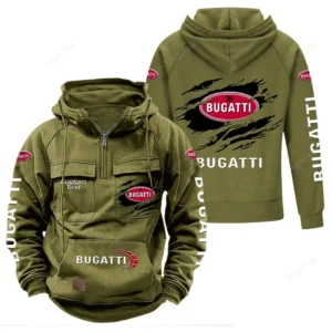 High-Speed Car Hoodie Tactical Quarter Zip, Hoodie Exclusive Logo For High-Speed Car Lovers - Army Green CAR122021425060-1