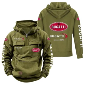 High-Speed Car Hoodie Tactical Quarter Zip, Hoodie Exclusive Logo For High-Speed Car Lovers - Army Green CAR96021425738-1