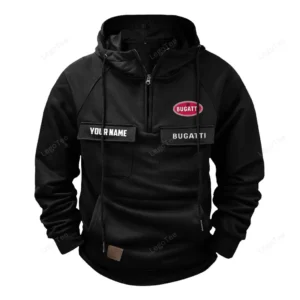 High-Speed Car Hoodie Tactical Quarter Zip, Hoodie Exclusive Logo For High-Speed Car Lovers - Black CAR109021425387-2