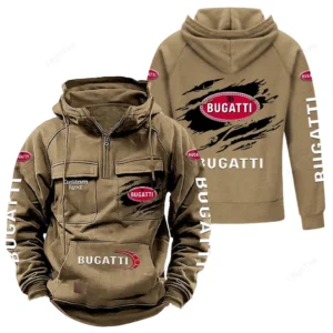 High-Speed Car Hoodie Tactical Quarter Zip, Hoodie Exclusive Logo For High-Speed Car Lovers - Khaki CAR122021425060-4