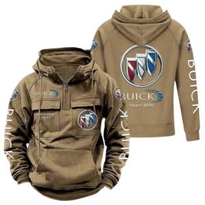 Vintage Sedan Hoodie Tactical Quarter Zip, Hoodie Exclusive Logo For Vintage Sedan Lovers - Khaki CAR96021425708-4