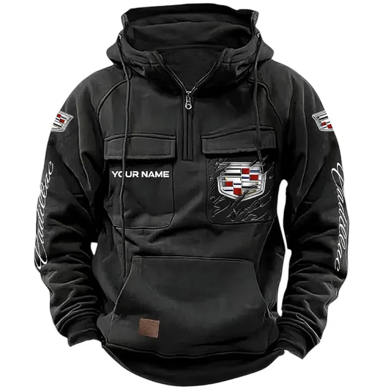 Vintage High-End Auto Hoodie Tactical Quarter Zip, Hoodie Exclusive Logo For Vintage High-End Auto Lovers CAR164022425132 - Black