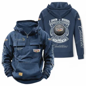 Vintage High-End Auto Hoodie Tactical Quarter Zip, Hoodie Exclusive Logo For Car Owners CAR106021525059 - Dark Blue