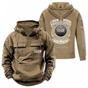 Vintage High-End Auto Hoodie Tactical Quarter Zip, Hoodie Exclusive Logo For Car Owners CAR106021525059 - Khaki
