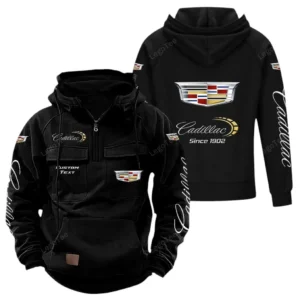 Vintage High-End Auto Hoodie Tactical Quarter Zip, Hoodie Exclusive Logo For Vintage High-End Auto Lovers - Black CAR96021425732-2