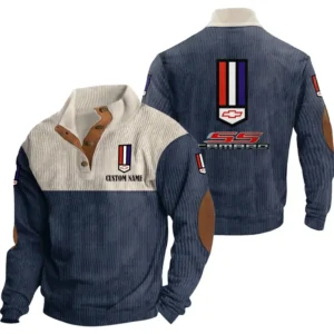 Muscle Legend Men's Stand Up Collar Base Shirt, Collar Hoodie Exclusive Logo For Car Motorcycles Fans CAR20012042 - Navy Blue