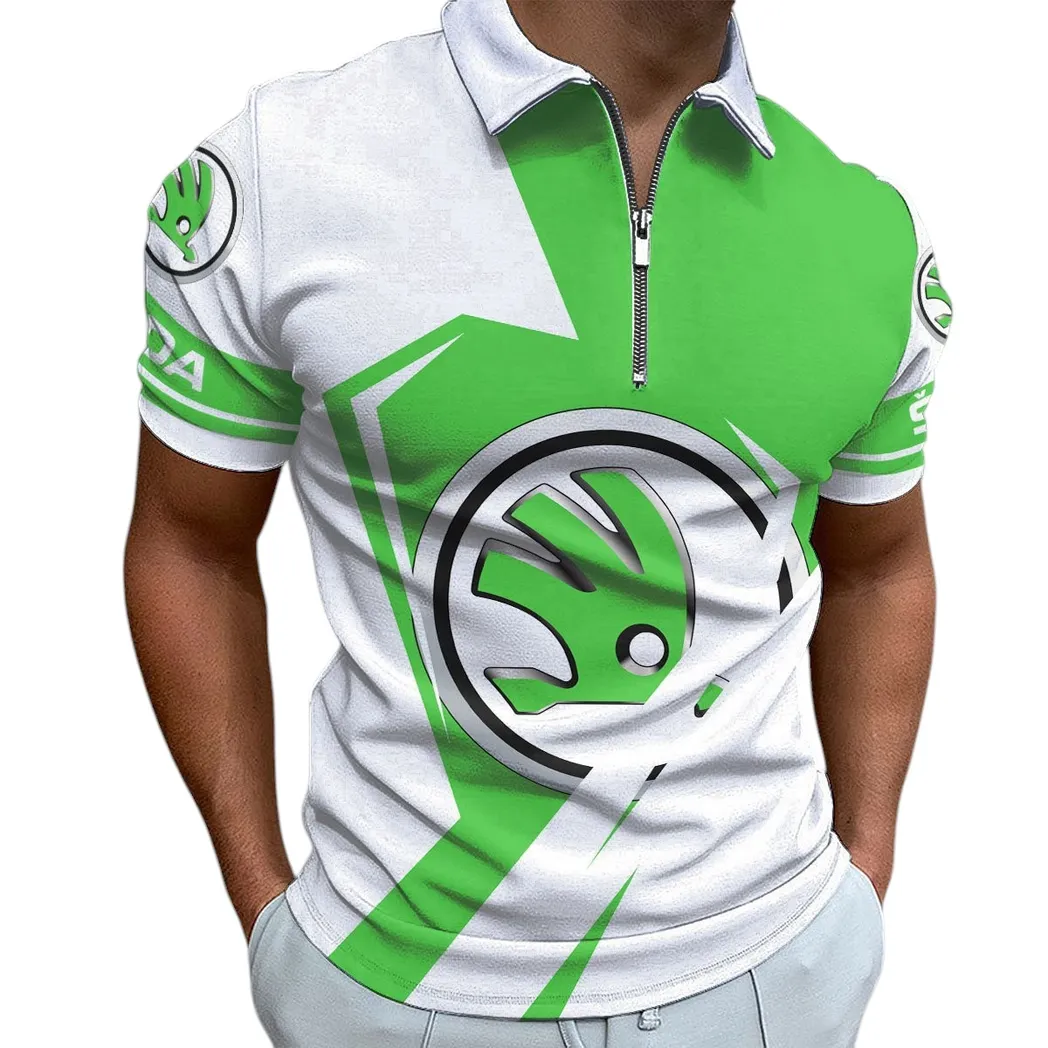 Car Auto Fans Gift Zipper Polo Shirt, Shirt Exclusive Logo For Car Auto Lovers CAR3202122570