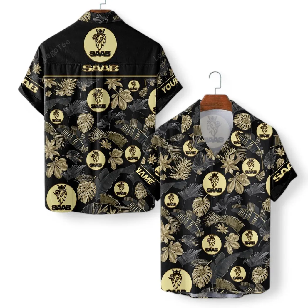 Car Fans Gift Hawaiian Shirt, Button up Shirt Exclusive Logo For Car Lovers, Custom Name CAR139021125184-2