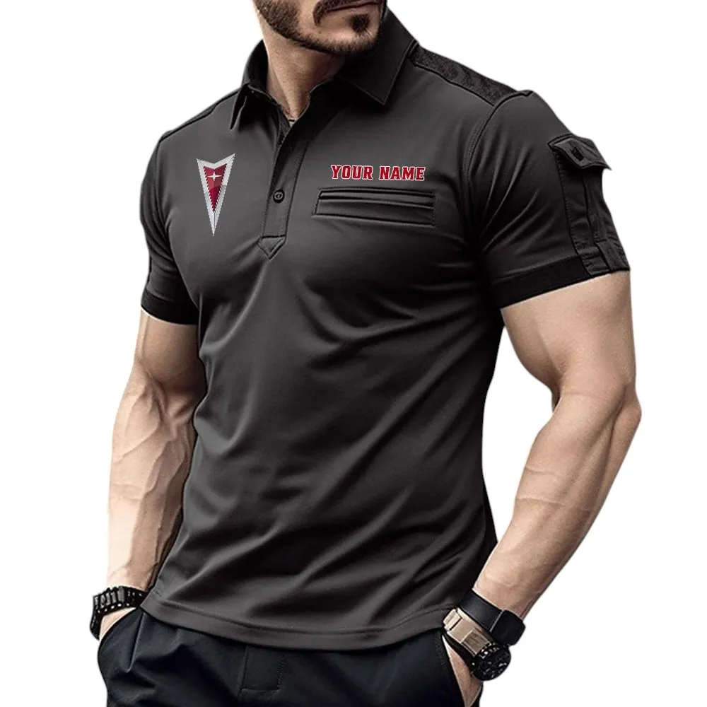 Car Fans Gift Pocket Polo Shirt, Polo Shirt Exclusive Logo For Car Fan, Custom Name CAR445060325010 - Black