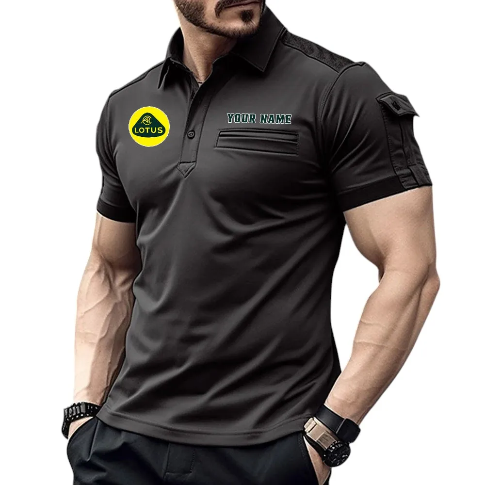 Car Fans Gift Pocket Polo Shirt, Polo Shirt Exclusive Logo For Car Fan, Custom Name CAR445060325036 - Black