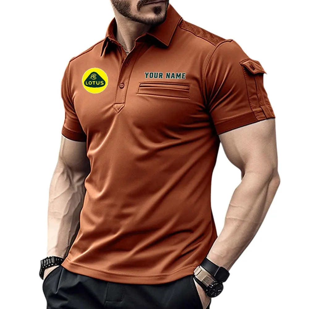 Car Fans Gift Pocket Polo Shirt, Polo Shirt Exclusive Logo For Car Fan, Custom Name CAR445060325036 - Orange