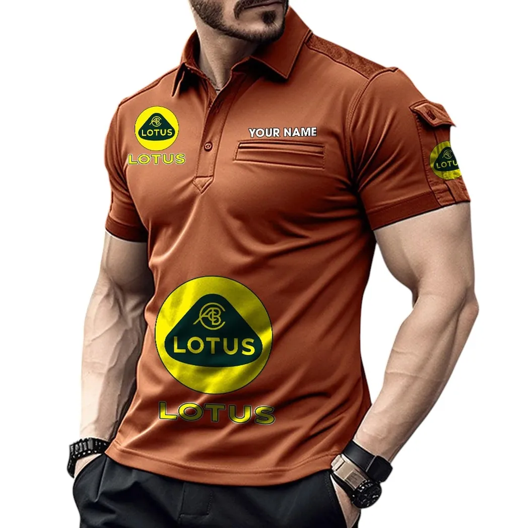 Car Fans Gift Pocket Polo Shirt, Polo Shirt Exclusive Logo For Car Fan, Custom Name CAR450051325355 - Orange