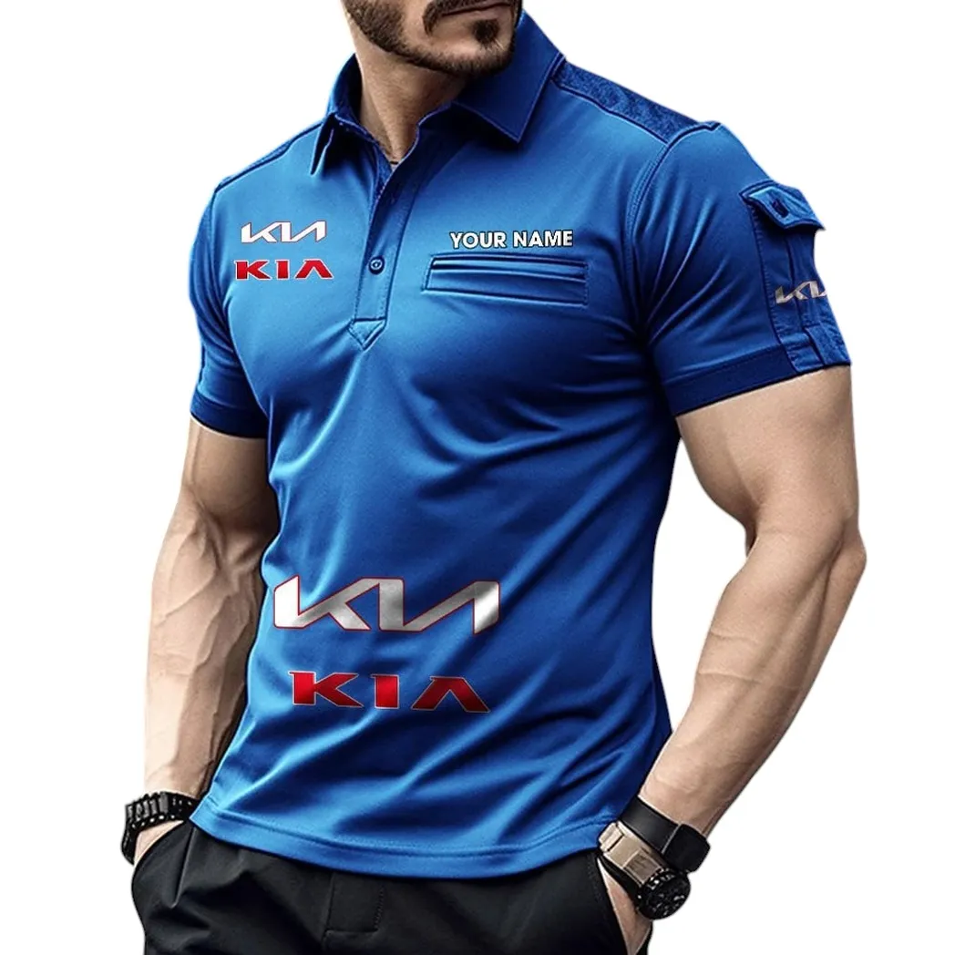 Car Fans Gift Pocket Polo Shirt, Polo Shirt Exclusive Logo For Car Fan, Custom Name CAR450051325364 - Blue