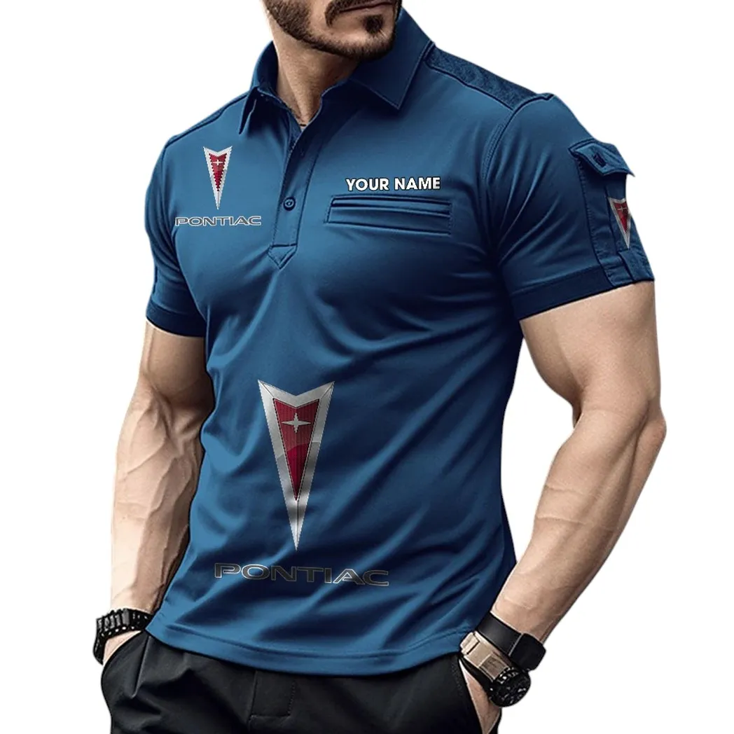 Car Fans Gift Pocket Polo Shirt, Polo Shirt Exclusive Logo For Car Fan, Custom Name CAR450051325403 - Navy Blue