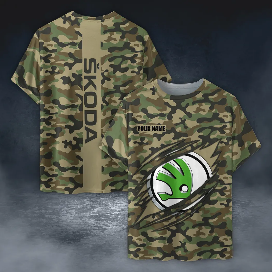 Car Fans Gift T-Shirt, Shirt Camo Style For Car Owners, Custom Name CAR210040825735