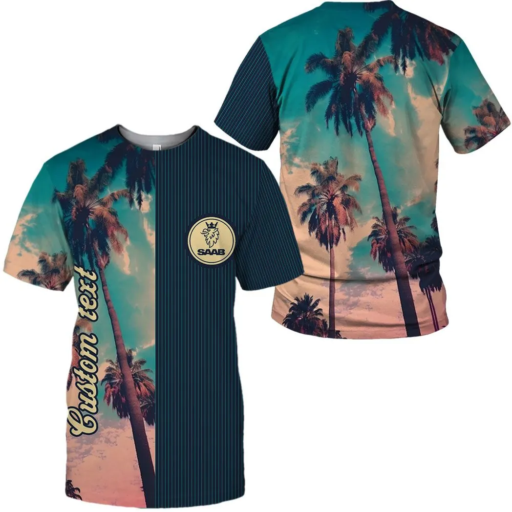 Car Fans Gift T-Shirt, Shirt Vintage Palm Style For Car Owners, Custom Name CAR431041625419