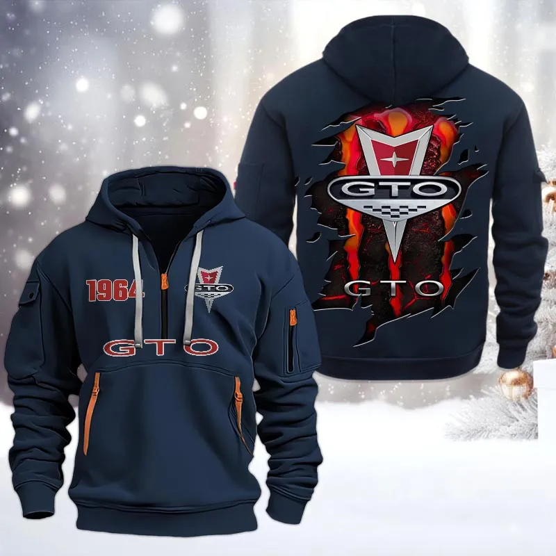 Car Lovers Gift Hoodie Half Zipper, Hoodie All Over Print Gift For Car Owners CAR198032763 - Navy