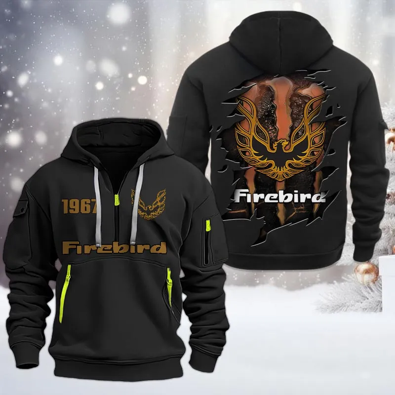Car Lovers Gift Hoodie Half Zipper, Hoodie All Over Print Gift For Car Owners CAR198032769 - Black