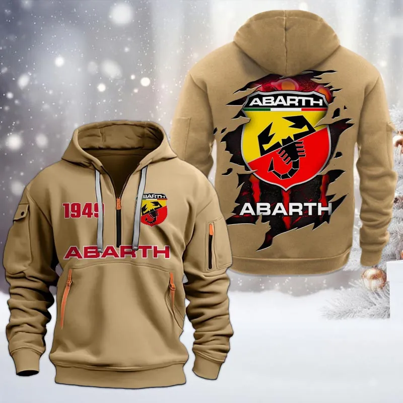 Car Lovers Gift Hoodie Half Zipper, Hoodie All Over Print Gift For Car Owners CAR198032773 - Khaki