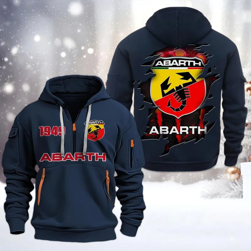 Car Lovers Gift Hoodie Half Zipper, Hoodie All Over Print Gift For Car Owners CAR198032773 - Navy