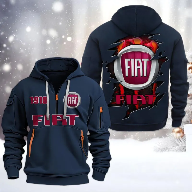 Car Lovers Gift Hoodie Half Zipper, Hoodie All Over Print Gift For Car Owners CAR198032775 - Navy
