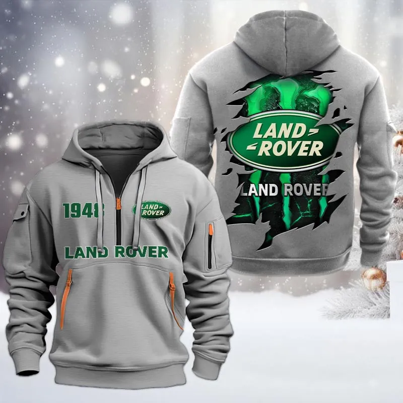 Car Lovers Gift Hoodie Half Zipper, Hoodie All Over Print Gift For Car Owners CAR198032776 - Gray