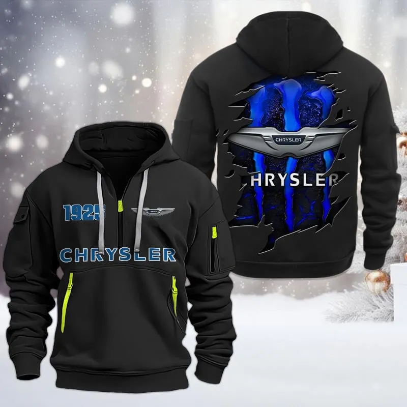 Car Lovers Gift Hoodie Half Zipper, Hoodie All Over Print Gift For Car Owners CAR198032777 - Black