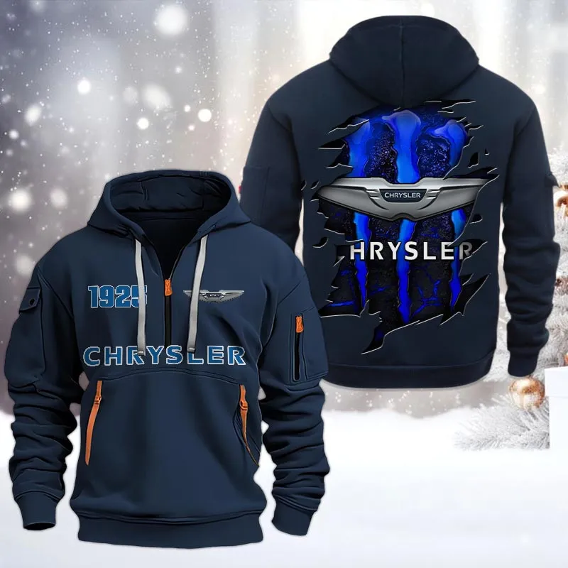 Car Lovers Gift Hoodie Half Zipper, Hoodie All Over Print Gift For Car Owners CAR198032777 - Navy