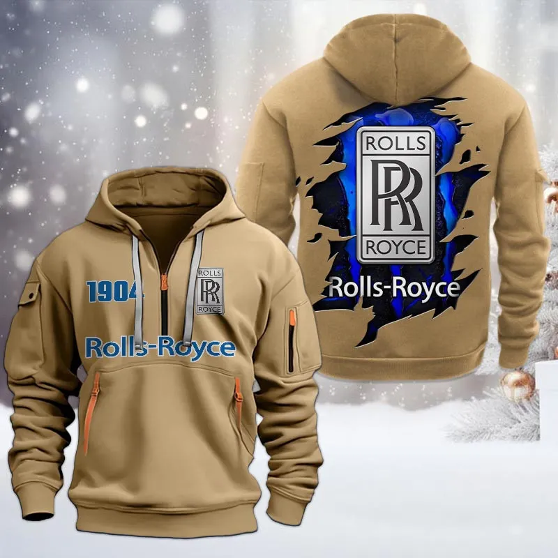Car Lovers Gift Hoodie Half Zipper, Hoodie All Over Print Gift For Car Owners CAR198032786 - Khaki