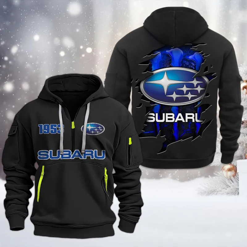 Car Lovers Gift Hoodie Half Zipper, Hoodie All Over Print Gift For Car Owners CAR198032788 - Black