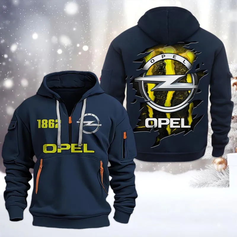 Car Lovers Gift Hoodie Half Zipper, Hoodie All Over Print Gift For Car Owners CAR198032796 - Navy