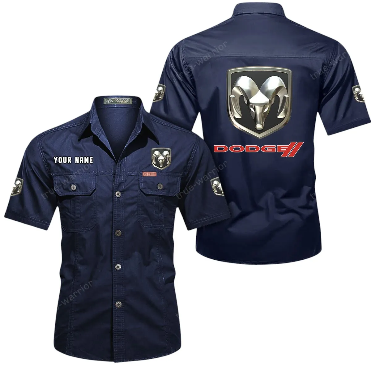 Car Speed Legend Lovers Gift Short Sleeved Shirt, Button Up Shirt Exclusive Logo For Car Owners CAR444052625811 - Dark Blue