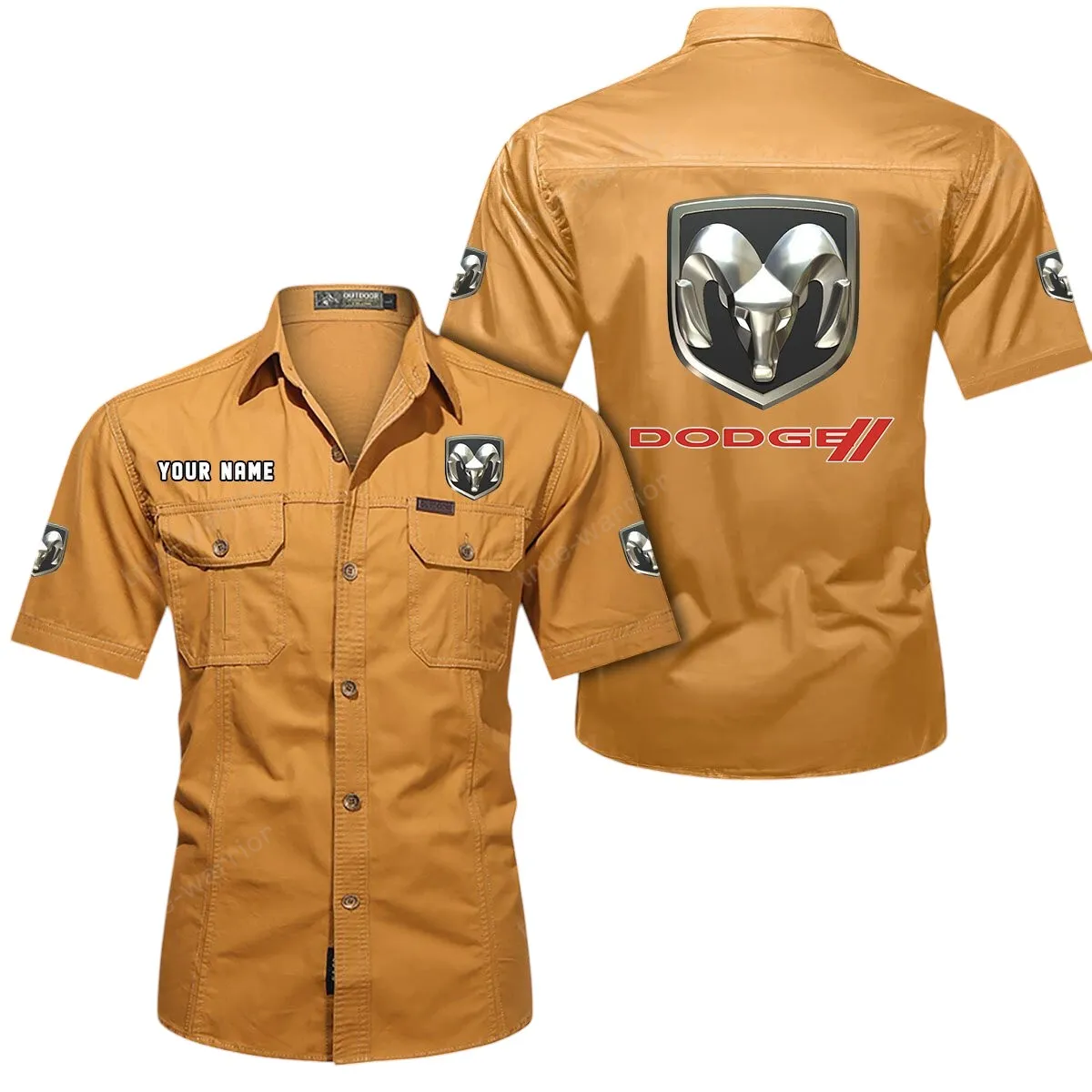 Car Speed Legend Lovers Gift Short Sleeved Shirt, Button Up Shirt Exclusive Logo For Car Owners CAR444052625811 - Turmeric