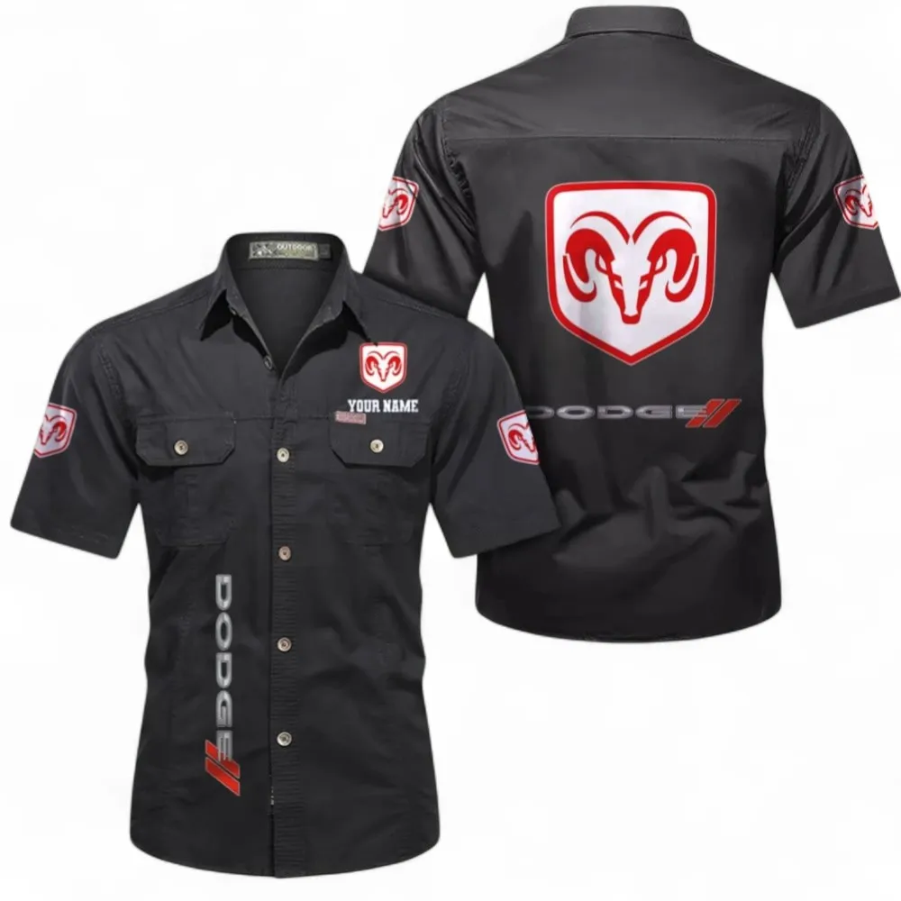 Car Speed Legend Short Sleeved Shirt, Button up Shirt Exclusive Logo For Car Owners, Custom Name CAR392072125793-Black