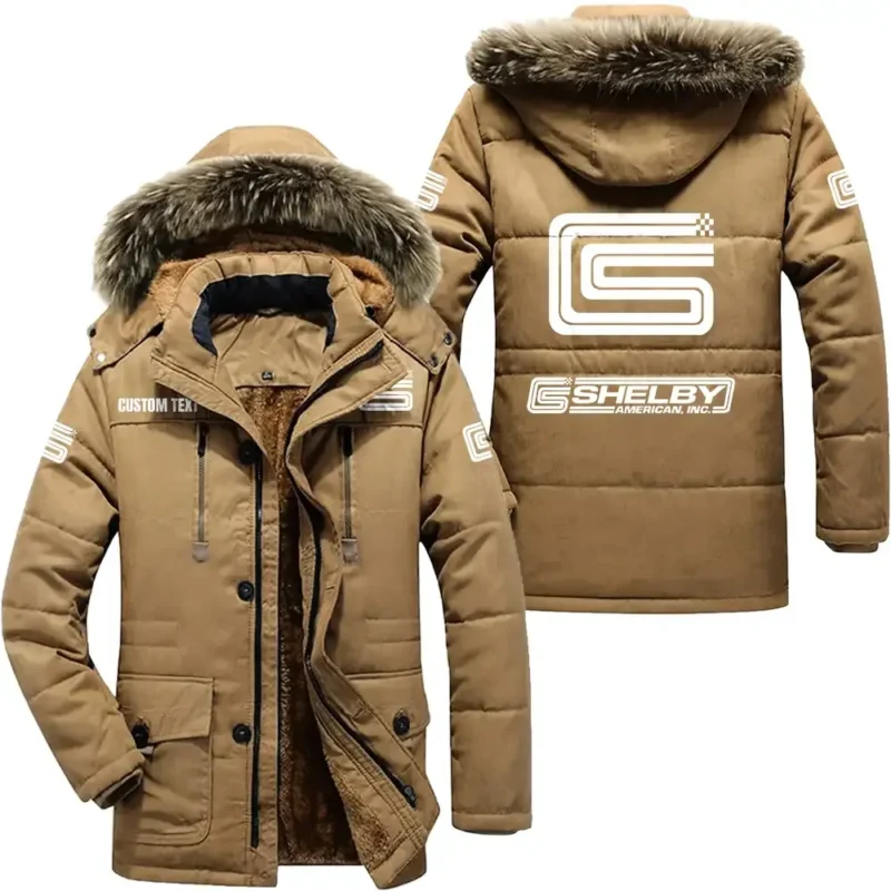 Race Car Parka hoodie, Coat with Hood Exclusive Logo For Car Motorcycles Lovers CAR7002082062 - Khaki