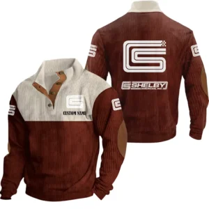 Race Car Men's Stand Up Collar Base Shirt, Collar Hoodie Exclusive Logo For Car Motorcycles Fans CAR20012044 - Red