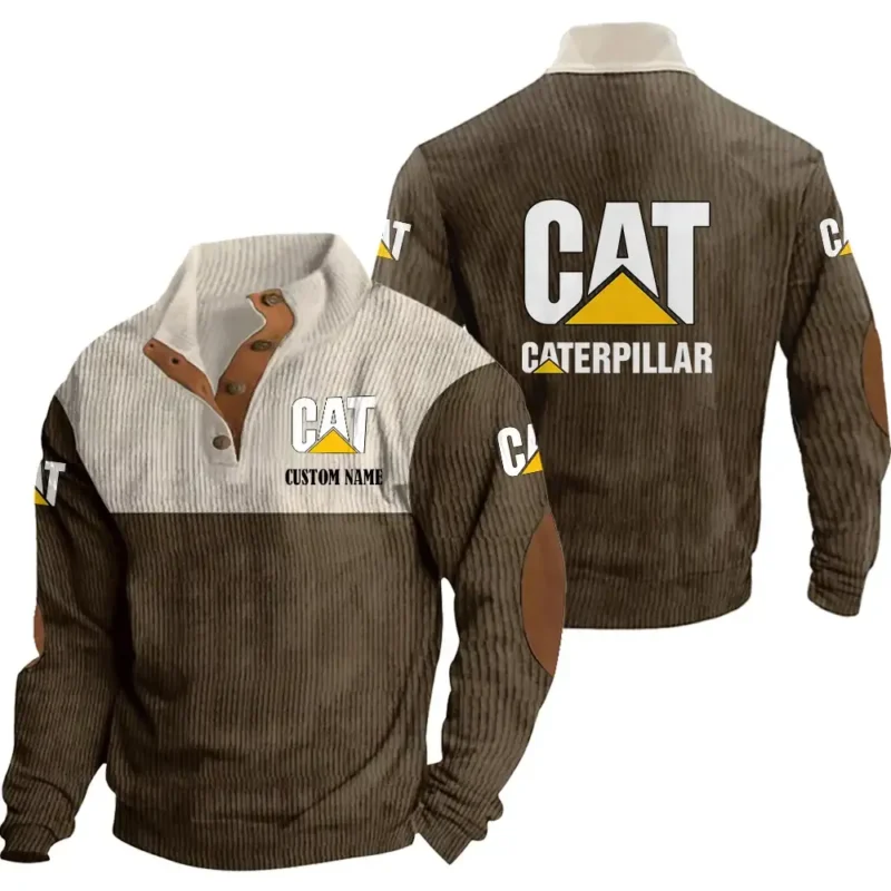 Truck Men's Stand Up Collar Base Shirt, Collar Hoodie Exclusive Logo For Car Motorcycles Fans CAR20012045 - Brown