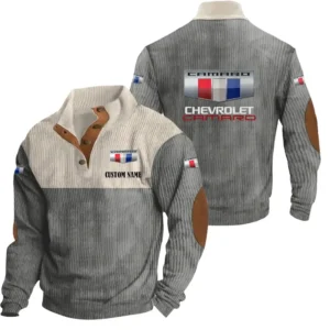 Power Race Car Men's Stand Up Collar Base Shirt, Collar Hoodie Exclusive Logo For Car Motorcycles Fans CAR20012046 - Grey