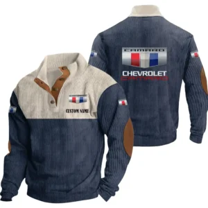 Power Race Car Men's Stand Up Collar Base Shirt, Collar Hoodie Exclusive Logo For Car Motorcycles Fans CAR20012046 - Navy Blue